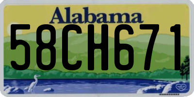 AL license plate 58CH671