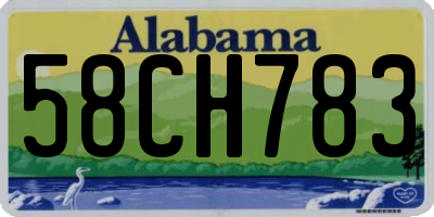 AL license plate 58CH783