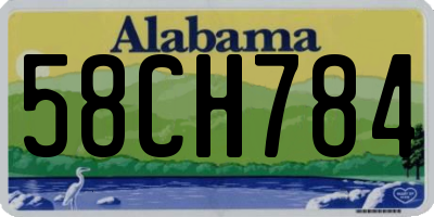 AL license plate 58CH784