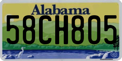 AL license plate 58CH805