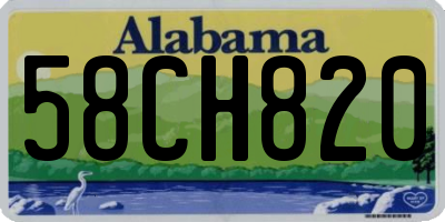AL license plate 58CH820