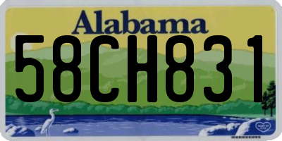AL license plate 58CH831