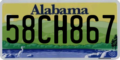 AL license plate 58CH867