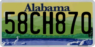 AL license plate 58CH870