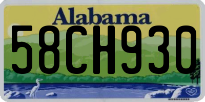 AL license plate 58CH930