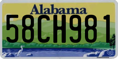 AL license plate 58CH981