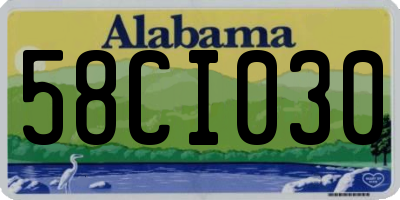 AL license plate 58CI030