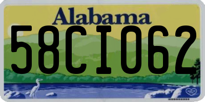 AL license plate 58CI062