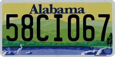 AL license plate 58CI067