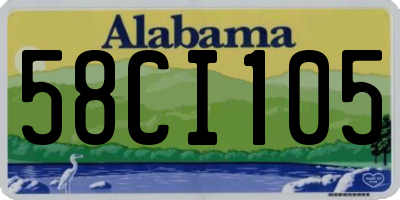 AL license plate 58CI105