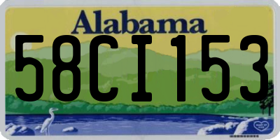 AL license plate 58CI153