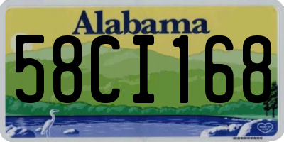 AL license plate 58CI168