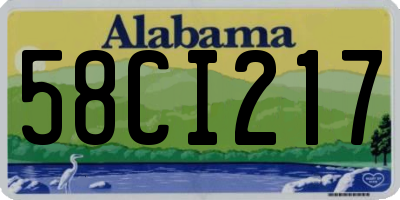 AL license plate 58CI217
