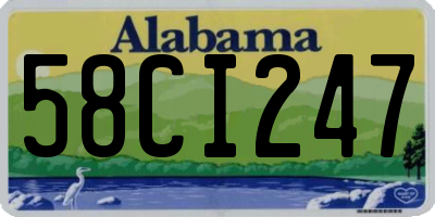 AL license plate 58CI247