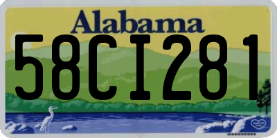 AL license plate 58CI281