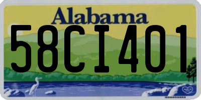 AL license plate 58CI401