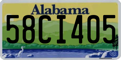 AL license plate 58CI405