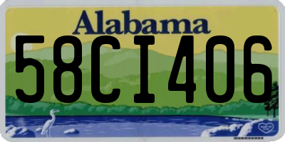 AL license plate 58CI406