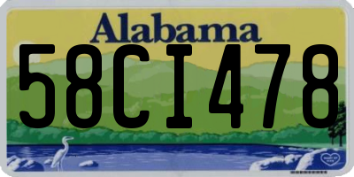 AL license plate 58CI478