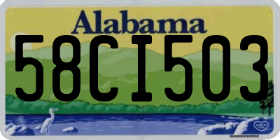 AL license plate 58CI503