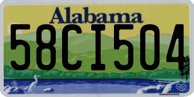 AL license plate 58CI504
