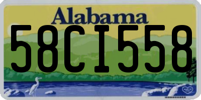 AL license plate 58CI558
