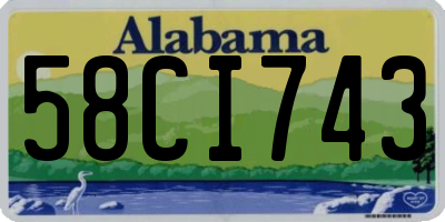 AL license plate 58CI743