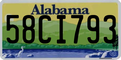 AL license plate 58CI793
