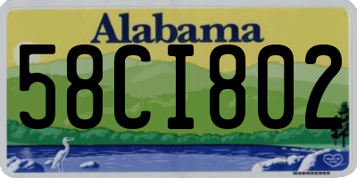 AL license plate 58CI802