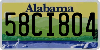 AL license plate 58CI804
