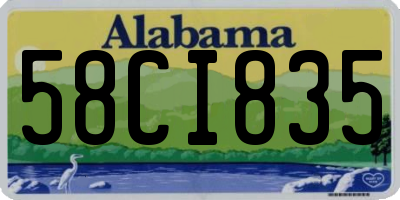 AL license plate 58CI835