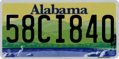 AL license plate 58CI840
