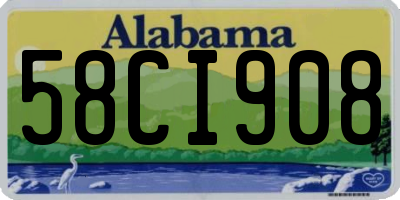 AL license plate 58CI908