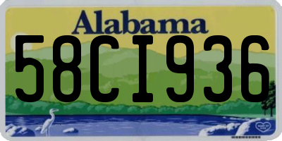 AL license plate 58CI936