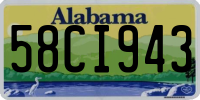 AL license plate 58CI943