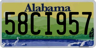 AL license plate 58CI957