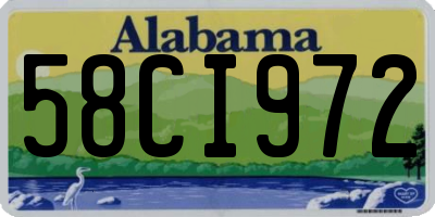 AL license plate 58CI972
