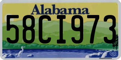 AL license plate 58CI973