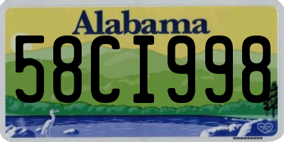 AL license plate 58CI998
