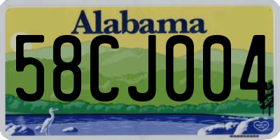 AL license plate 58CJ004