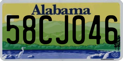 AL license plate 58CJ046