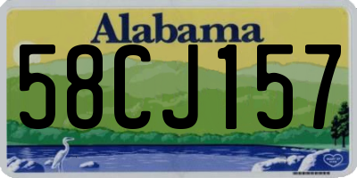 AL license plate 58CJ157