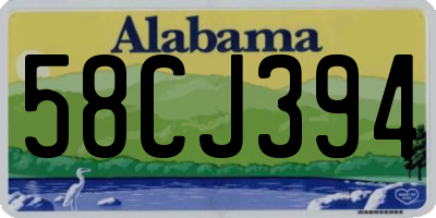 AL license plate 58CJ394