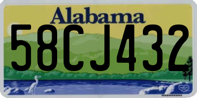 AL license plate 58CJ432