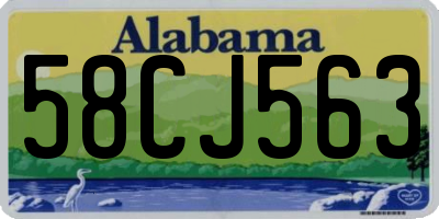 AL license plate 58CJ563