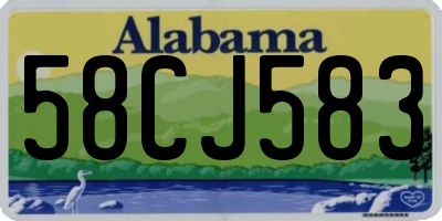 AL license plate 58CJ583