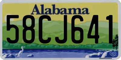 AL license plate 58CJ641