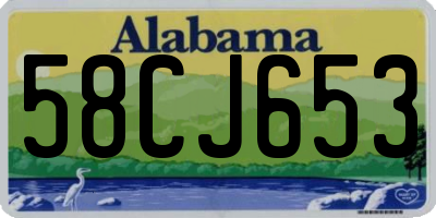 AL license plate 58CJ653