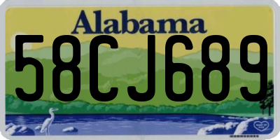 AL license plate 58CJ689