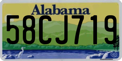 AL license plate 58CJ719